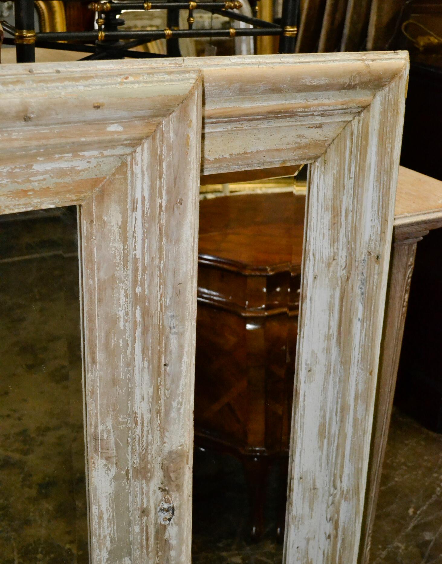 Contemporary Pair of French Pine and Gesso Mirrors