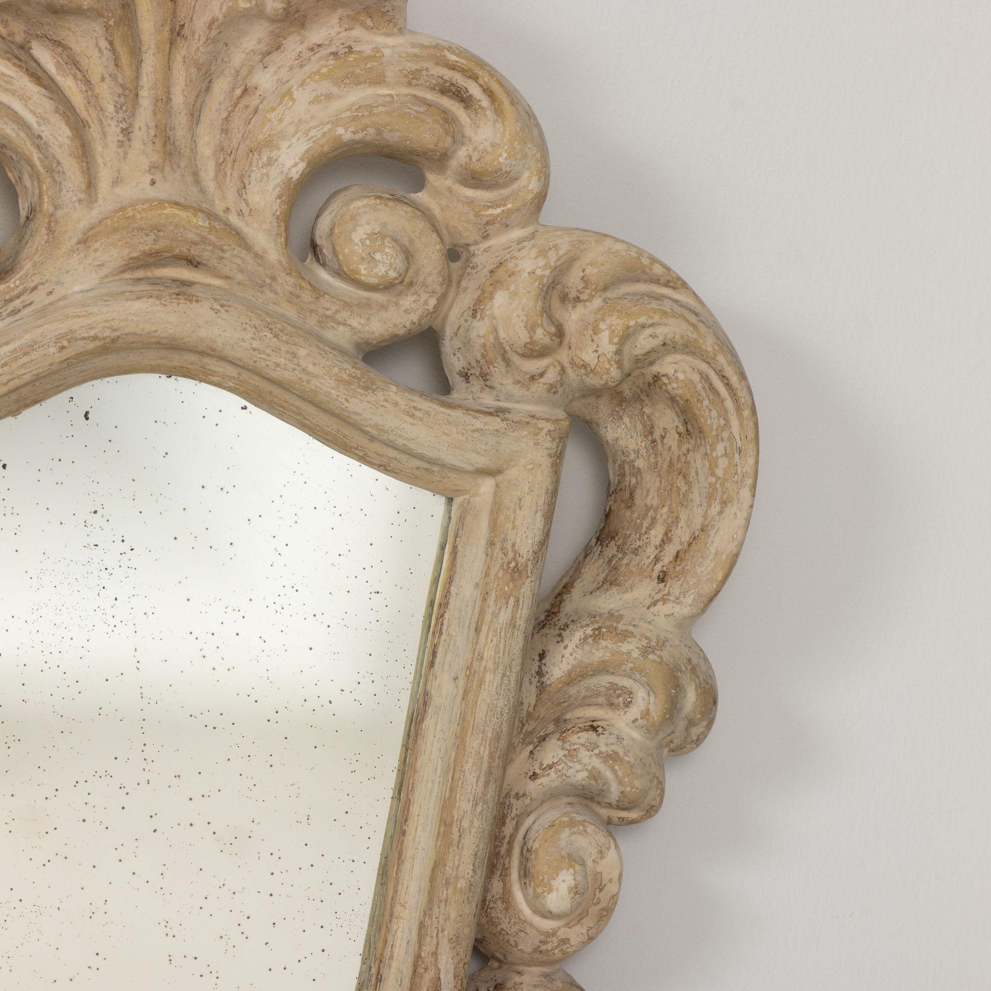 Paire de miroirs d'époque Hollywood Regency en plâtre et laqué en vente 5