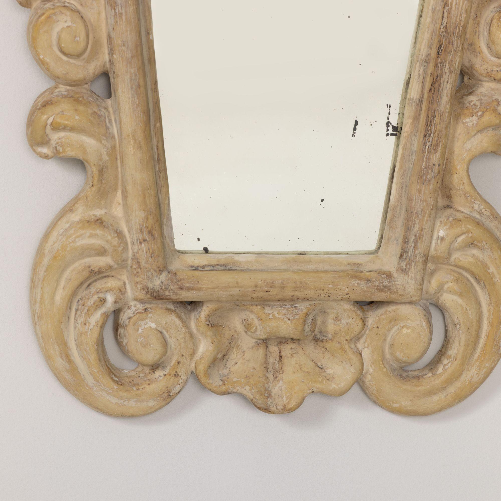 Paire de miroirs d'époque Hollywood Regency en plâtre et laqué en vente 6