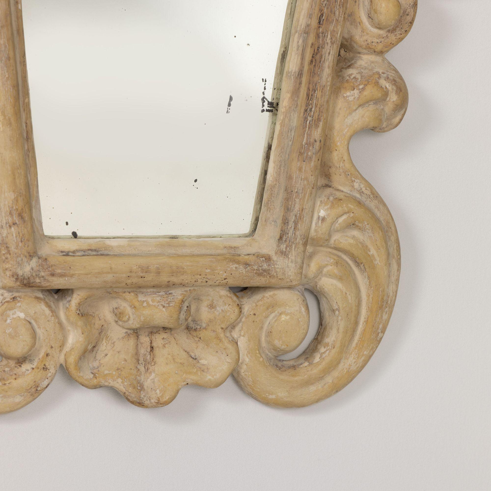 Paire de miroirs d'époque Hollywood Regency en plâtre et laqué en vente 8