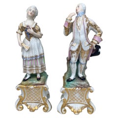Paar französische Porzellanfiguren CIRCA 1850