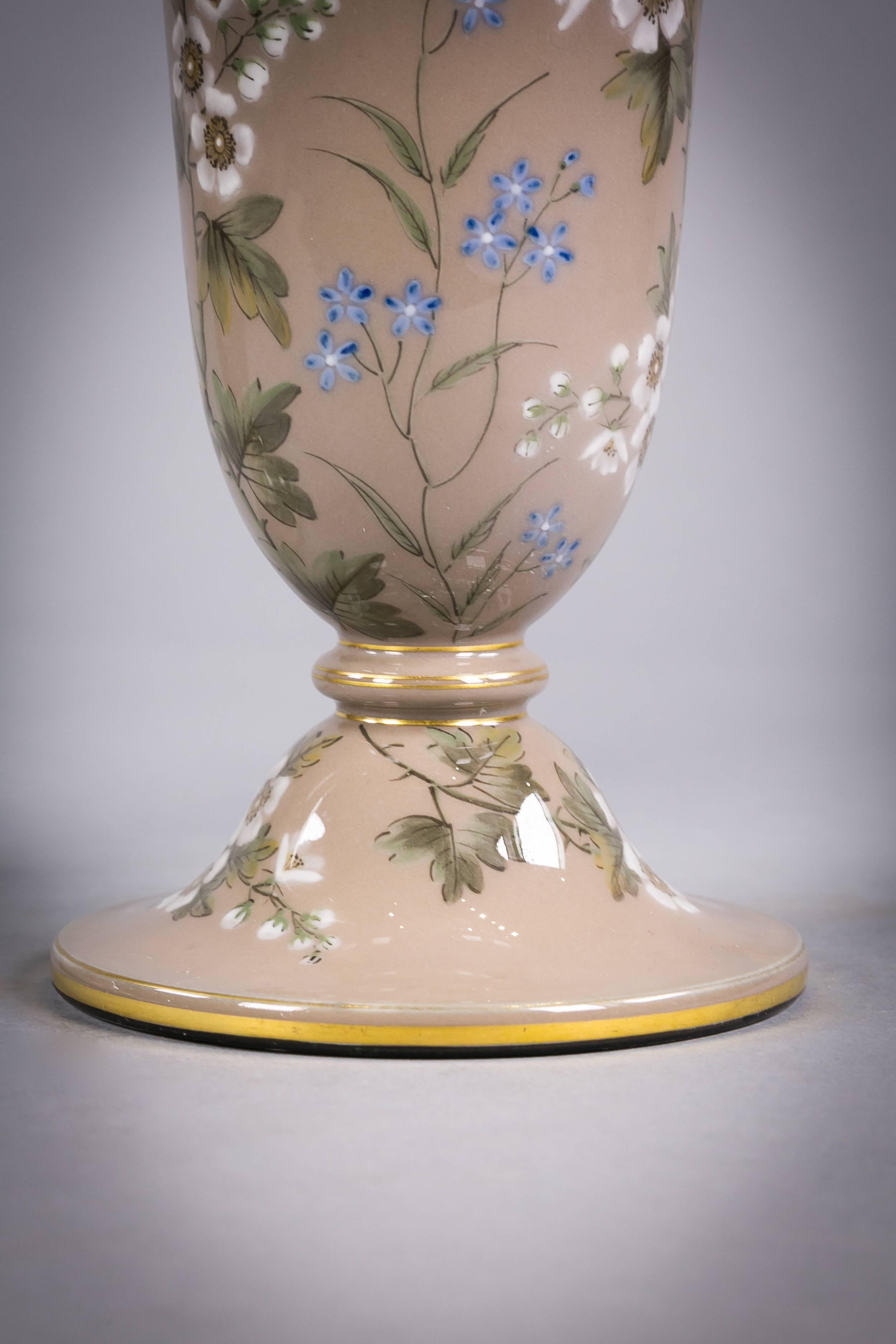 Pair of French porcelain Pâte-sur-Pâte vases, circa 1880.