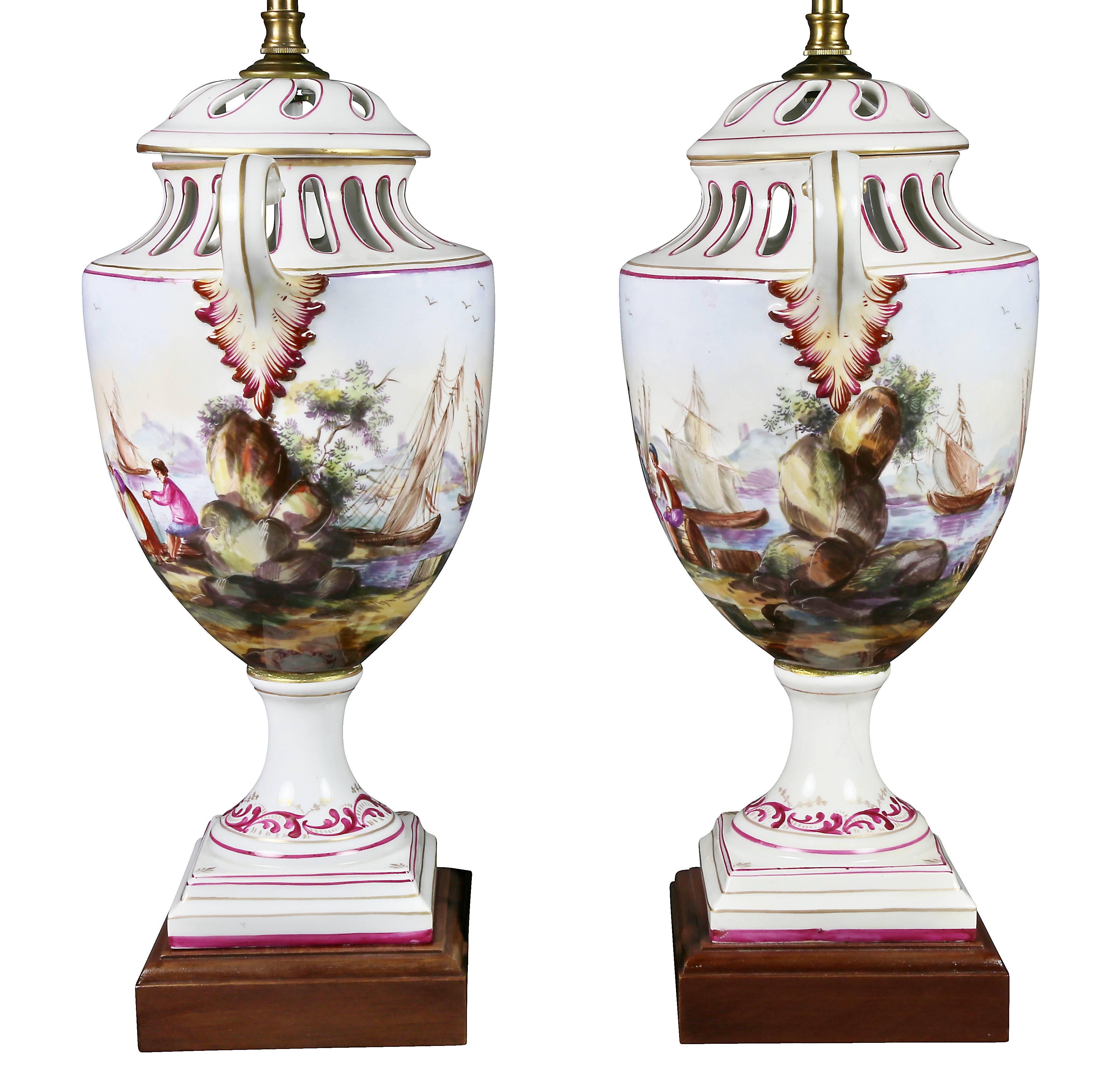 Pair of French Pottery Lamps 2