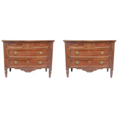 Antique Pair of French Provencal Directoire Style Commodes