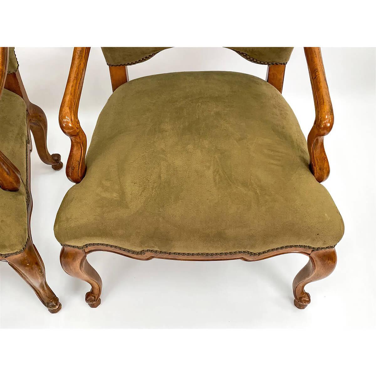 Pair of French Provincial Antique Armchairs For Sale 4