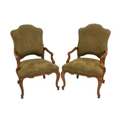 Pair of French Provincial Antique Armchairs
