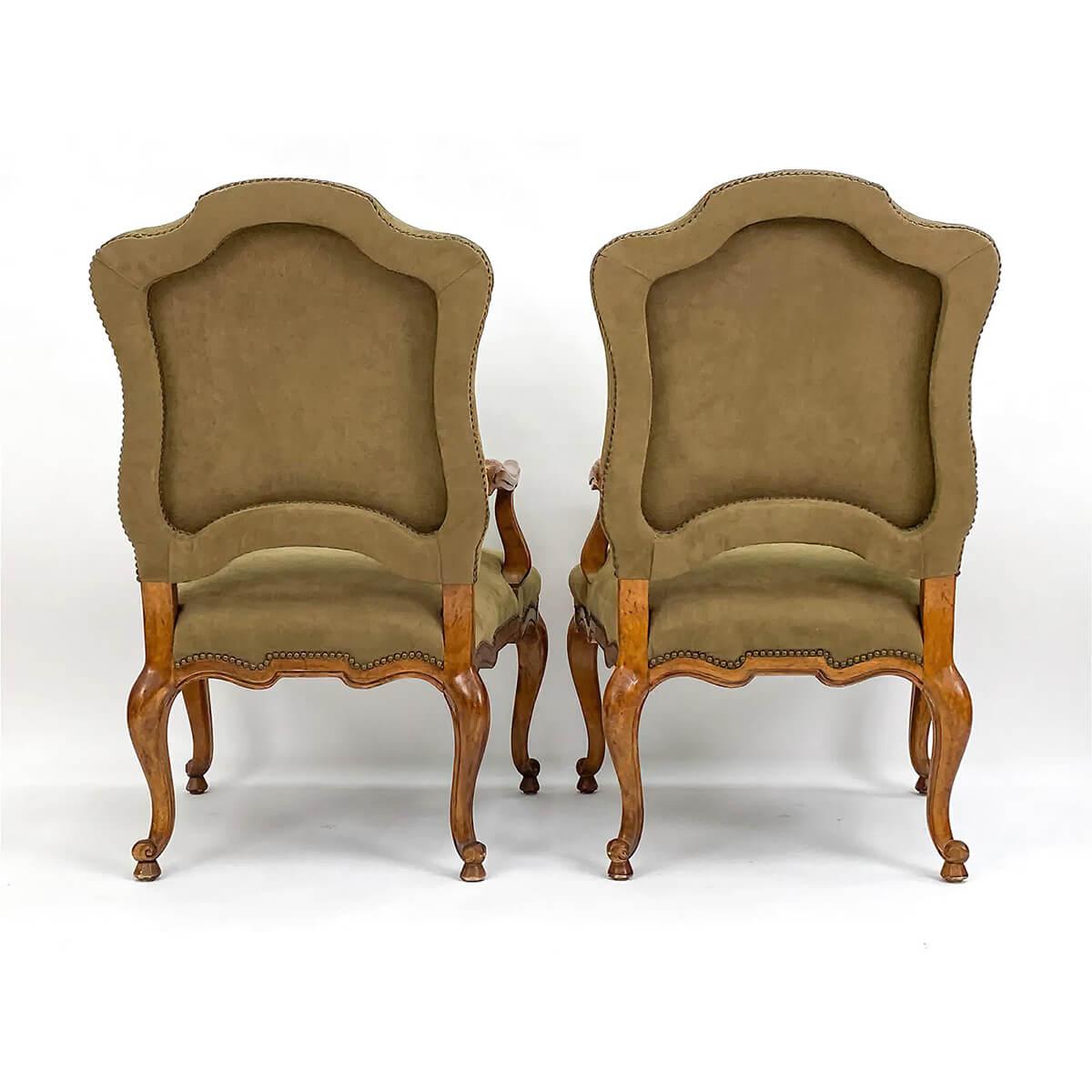 20th Century Pair of French Provincial Antique Armchairs For Sale