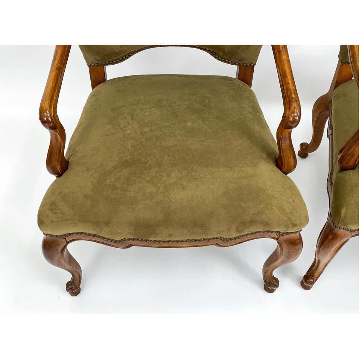 Pair of French Provincial Antique Armchairs For Sale 2