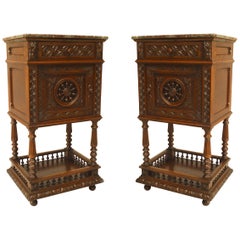 Used Pair of French Provincial Brittany Style Bedside Commodes