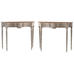 Pair of French Provincial Console Tables