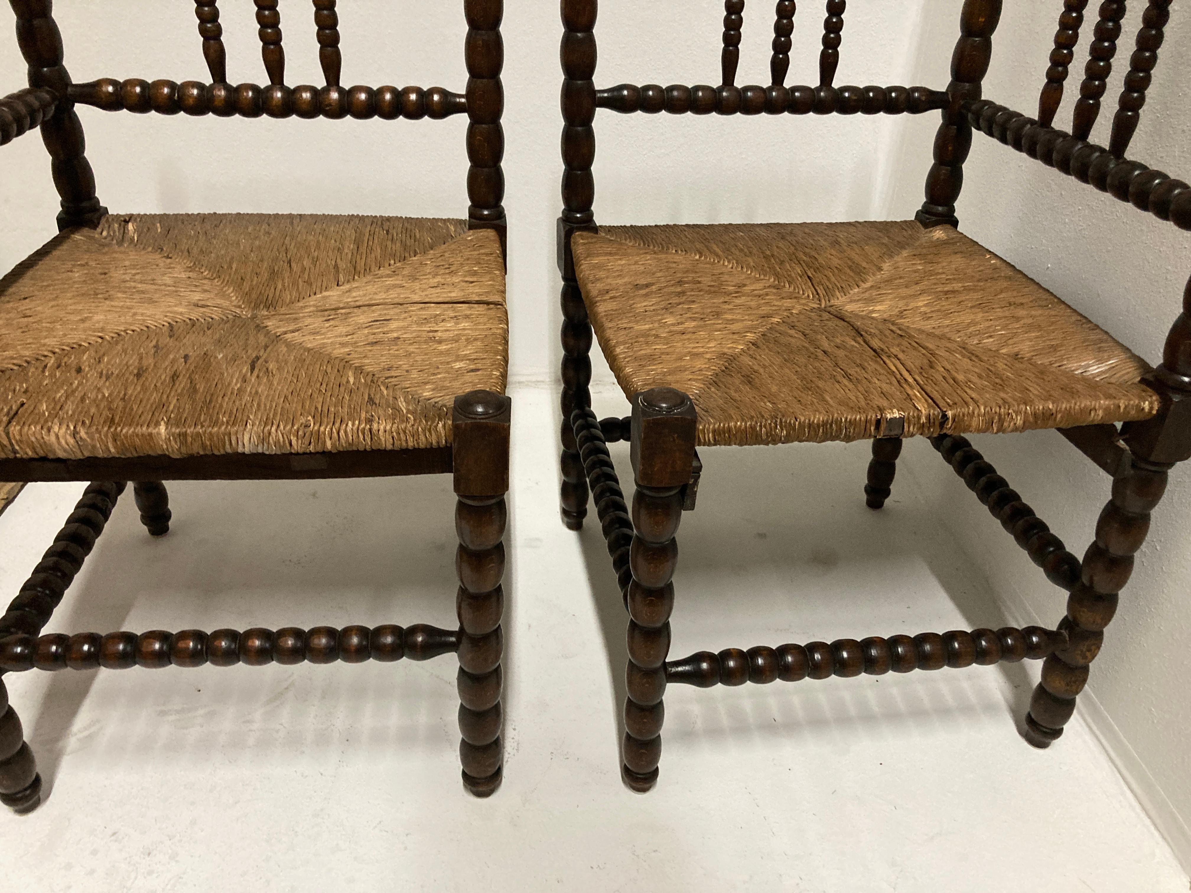 Pair of French Provincial Corner Chairs 11