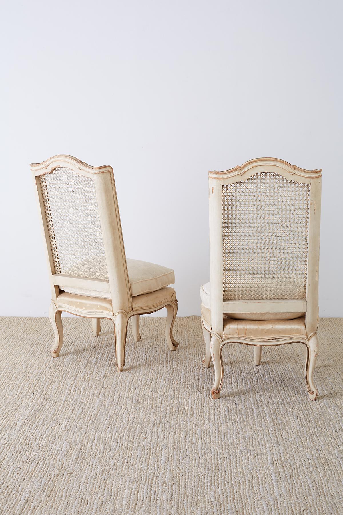 Pair of French Provincial Five-Leg Slipper Chairs 6