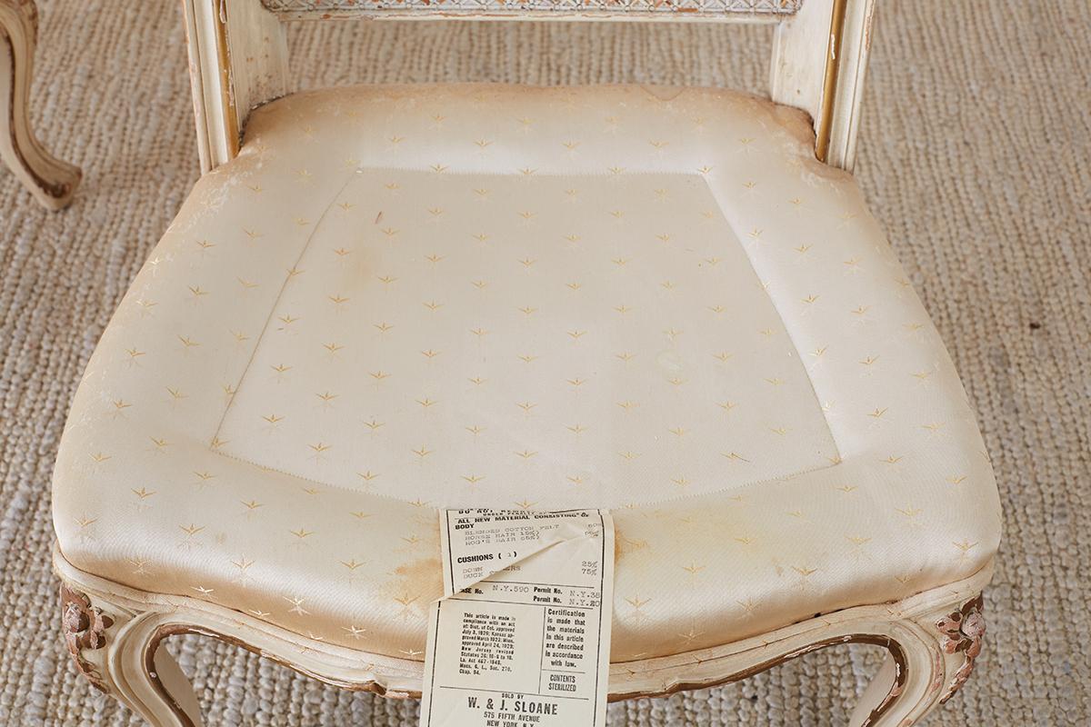 Pair of French Provincial Five-Leg Slipper Chairs 11