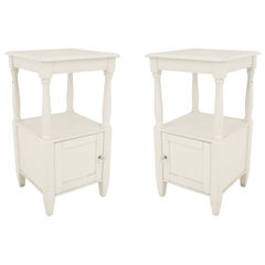 Pair of French Provincial Painted Bedside Tables
