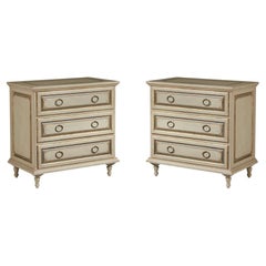 Pair of French Provincial Painted Nightstands