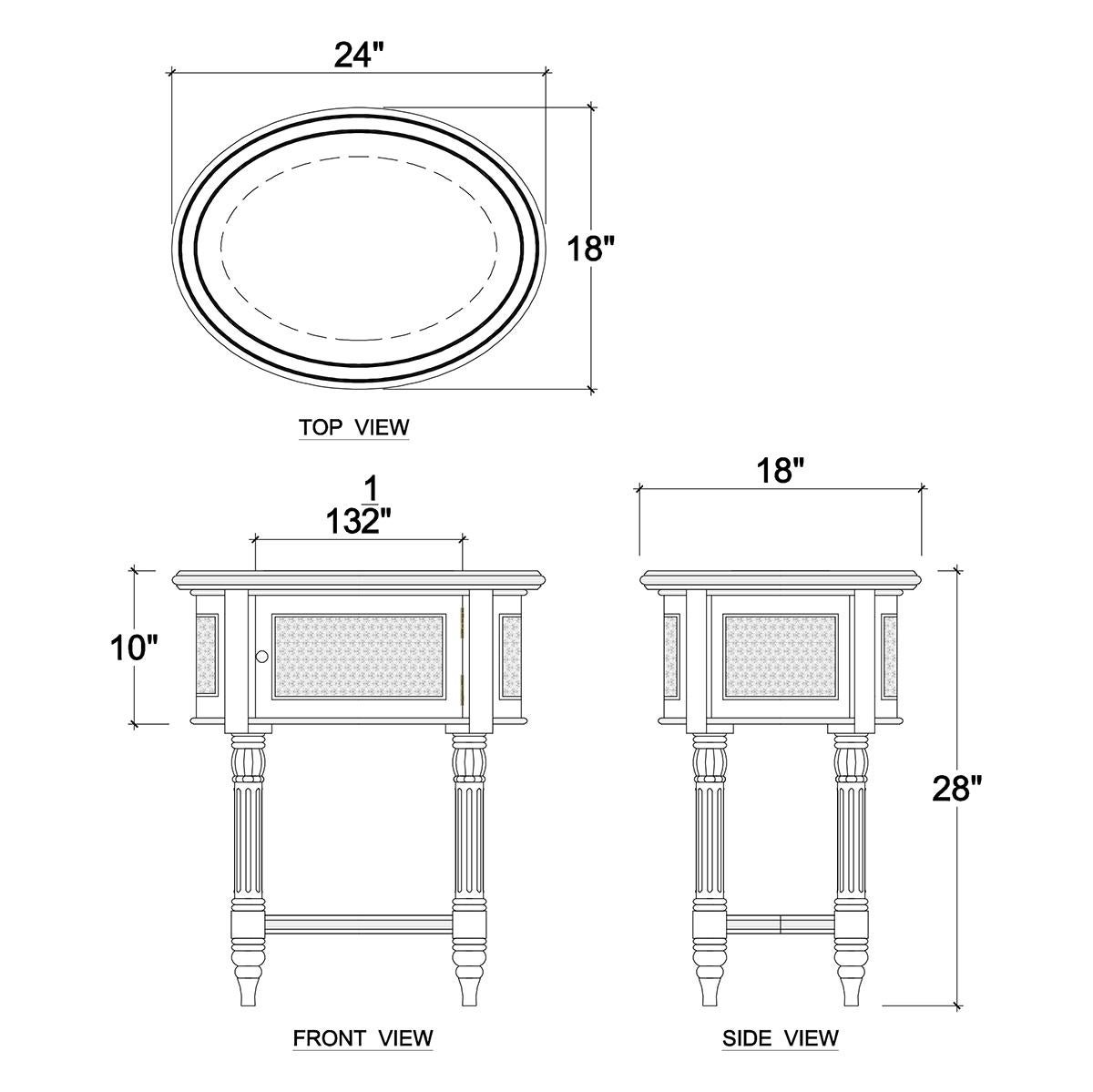 Paire de tables d'extrémité ovales peintes de style provincial français en vente 3