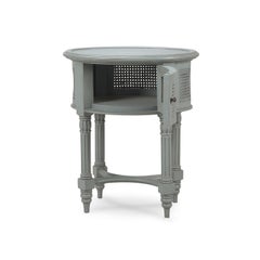 Pair of French Provincial Painted Oval End Tables