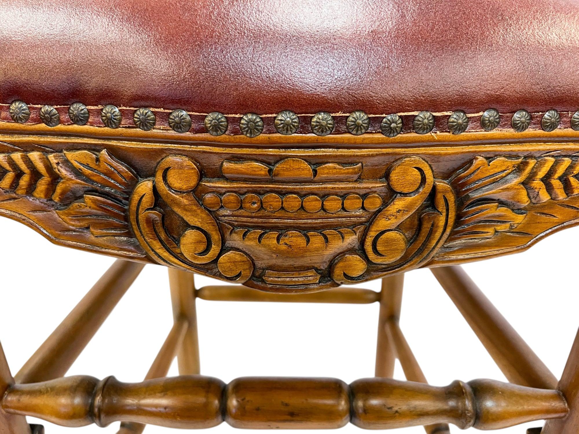 Pair of French Provincial Pine Bar Stools For Sale 7