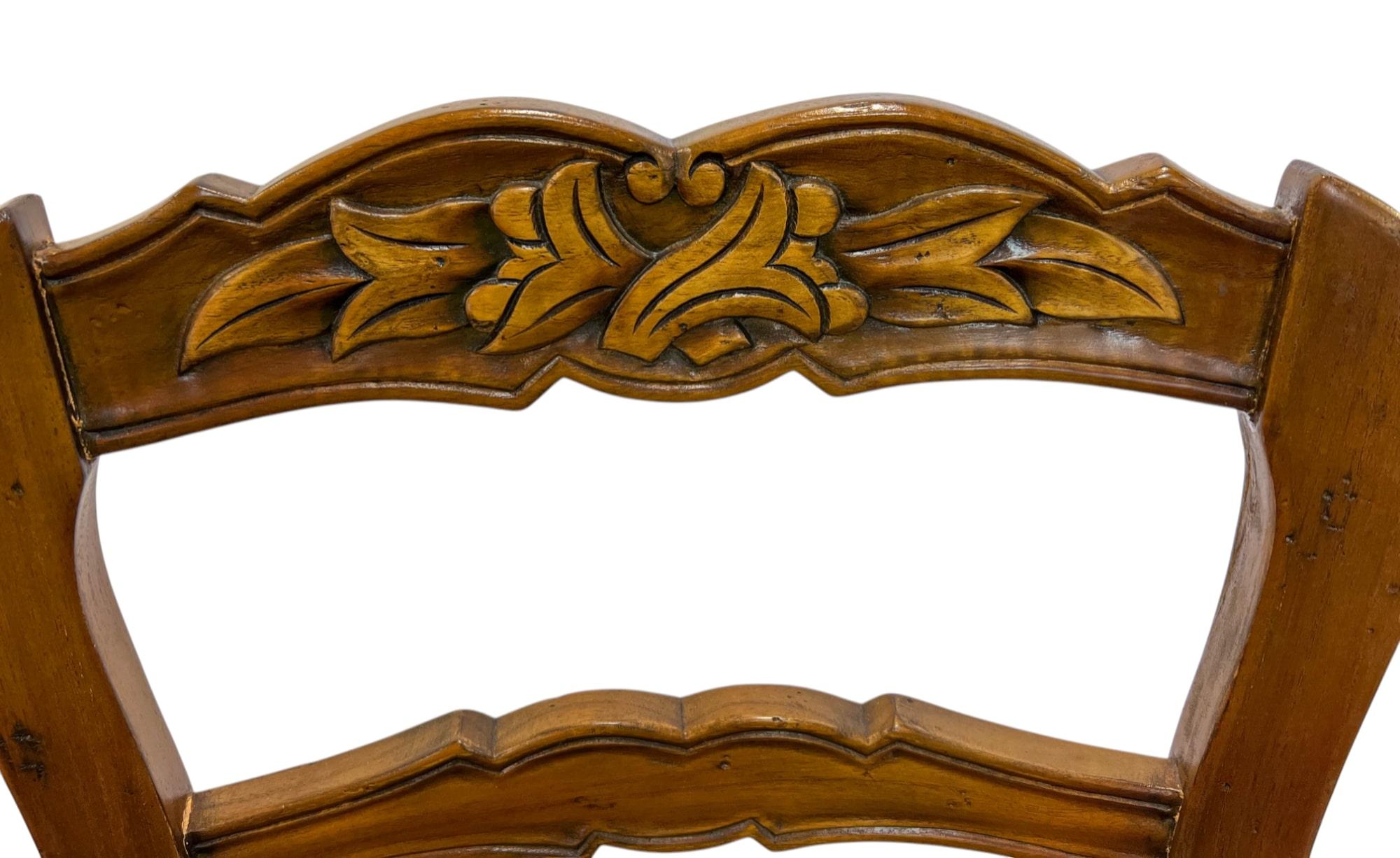 Pair of French Provincial Pine Bar Stools For Sale 2