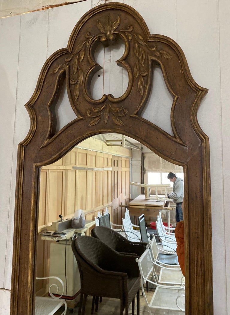 Pair of French Provincial Style Carved Pier Mirror For Sale 1