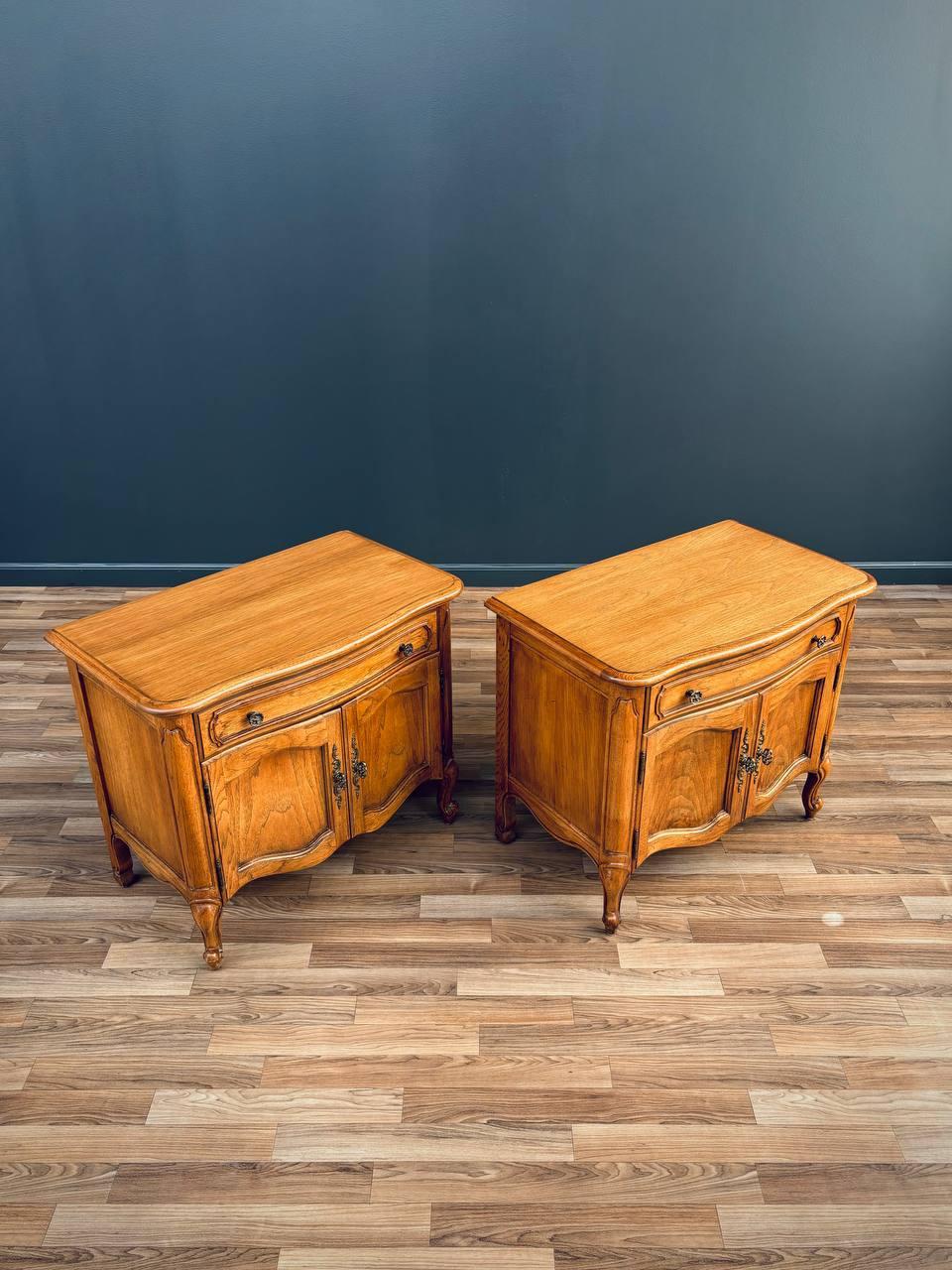 American Pair of French Provincial Style Night Stands