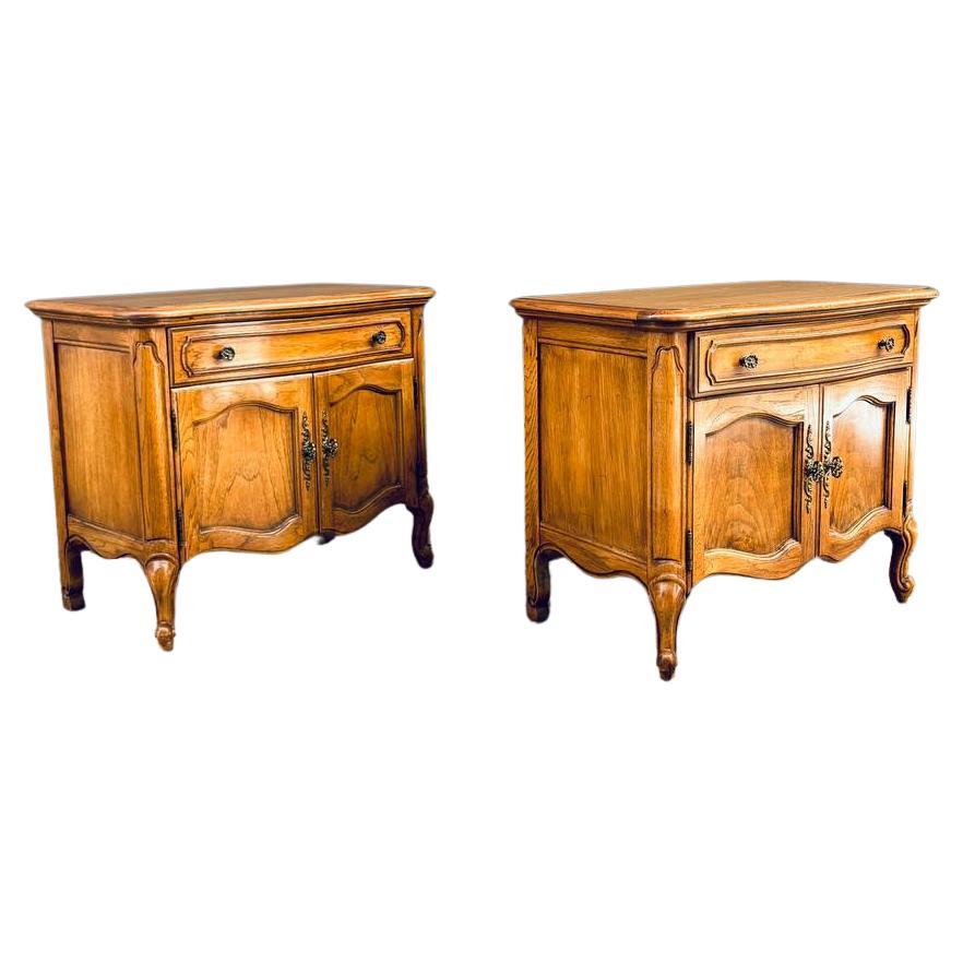 Pair of French Provincial Style Night Stands For Sale