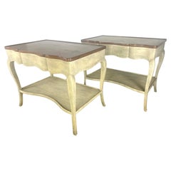 Pair of French Provincial Style Painted Tables, 20th Century