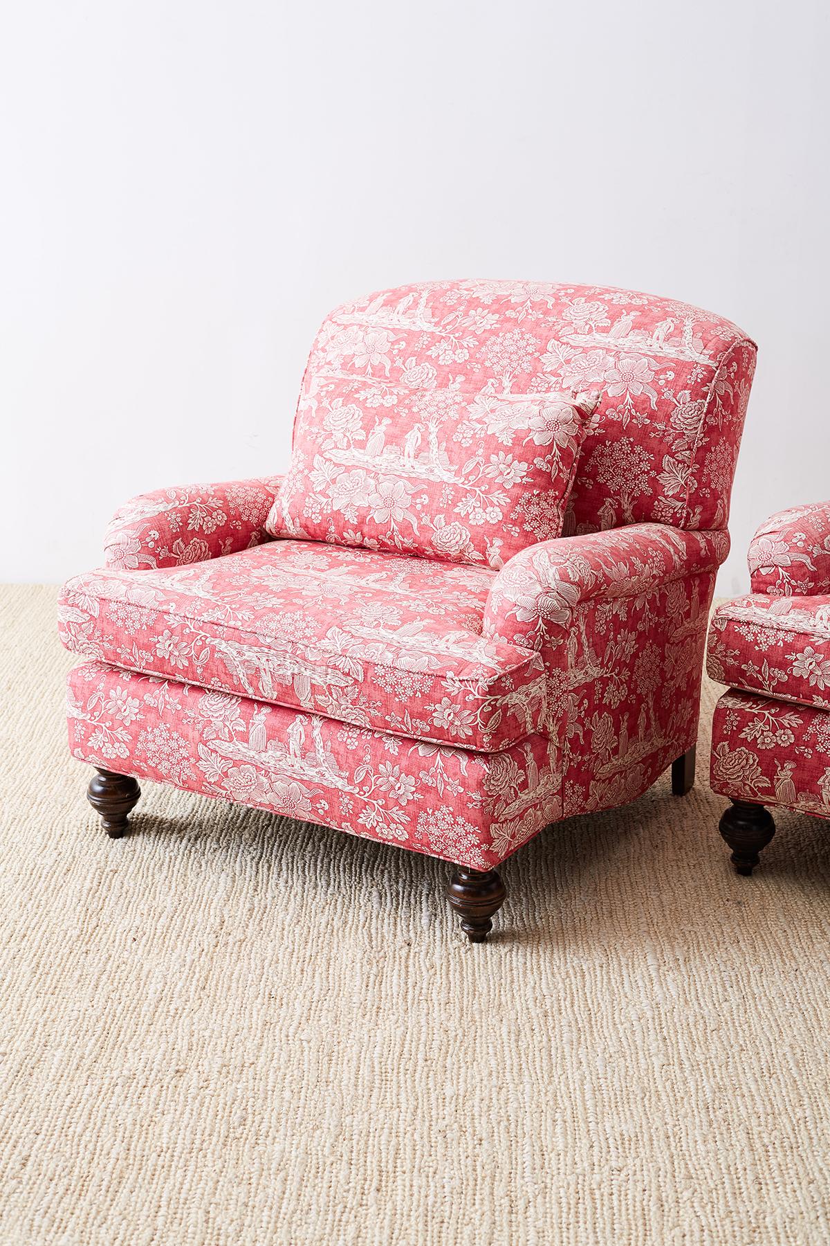 red toile chair