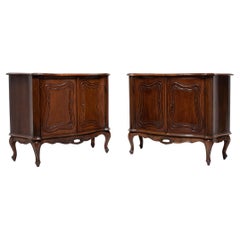 Pair of French Provincial Two Door Cabinets, c. 1800