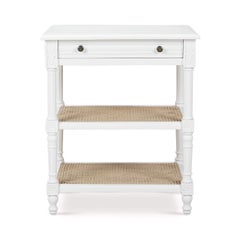 Pair of French Provincial White Painted End Tables