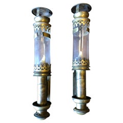 Pair of French Railroad Car Sconces, 19th C