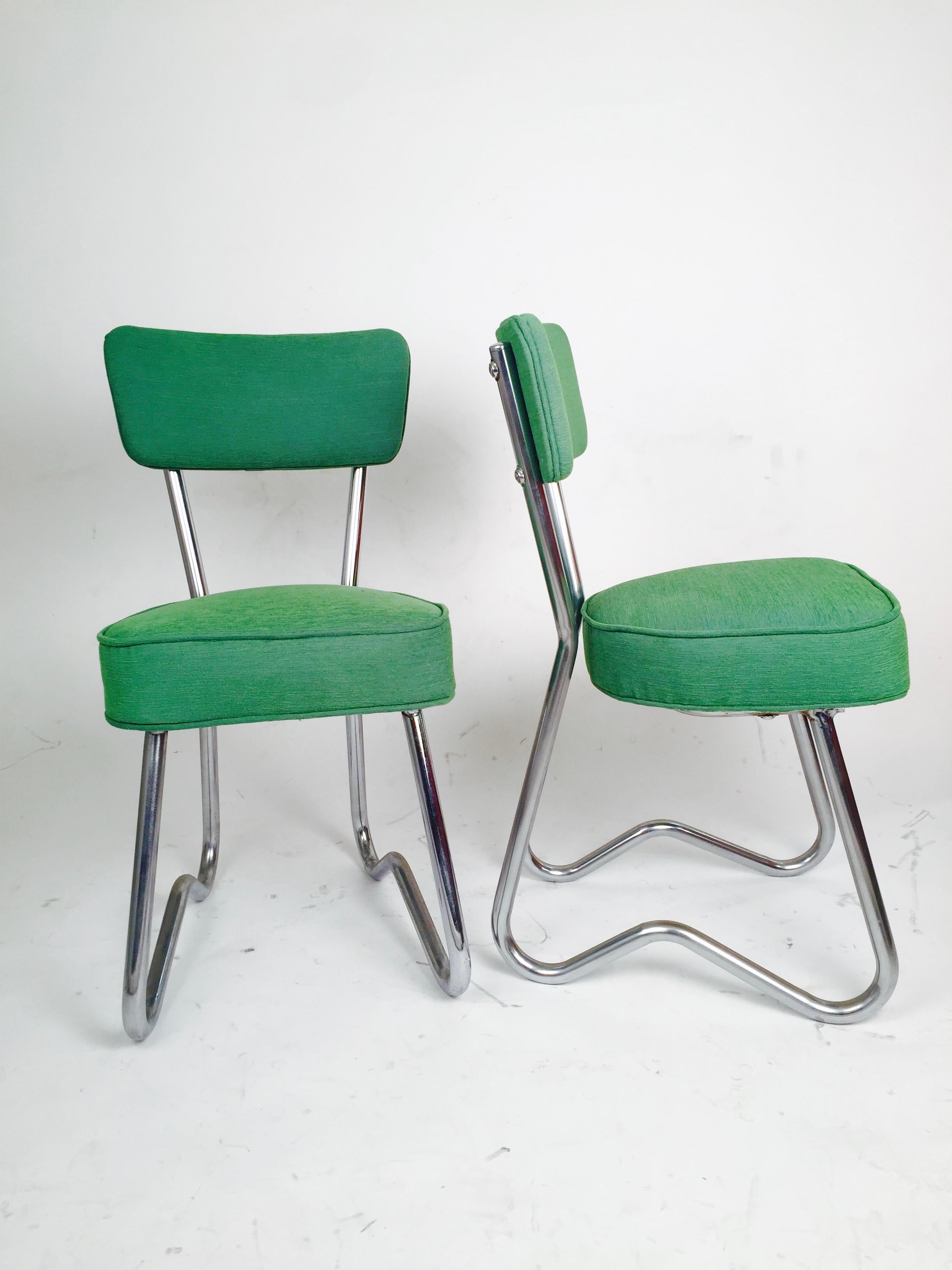 Industrial Pair of French Rationalist Chairs, Model 