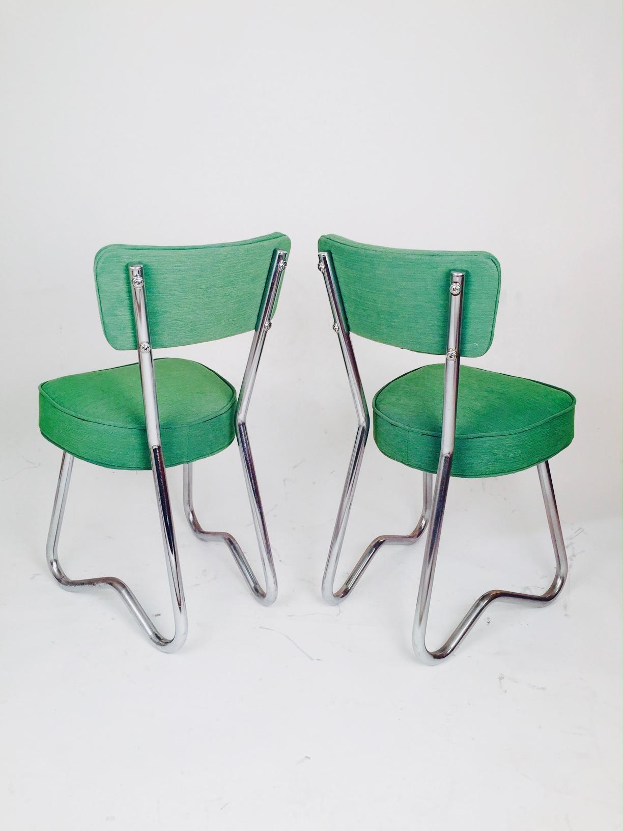Pair of French Rationalist Chairs, Model 