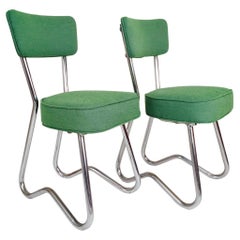 Pair of French Rationalist Chairs, Model "Colombo" Stamped