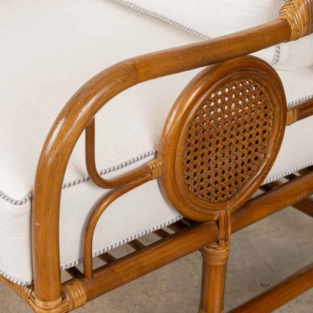 Pair of French Rattan and Cane Chairs 6