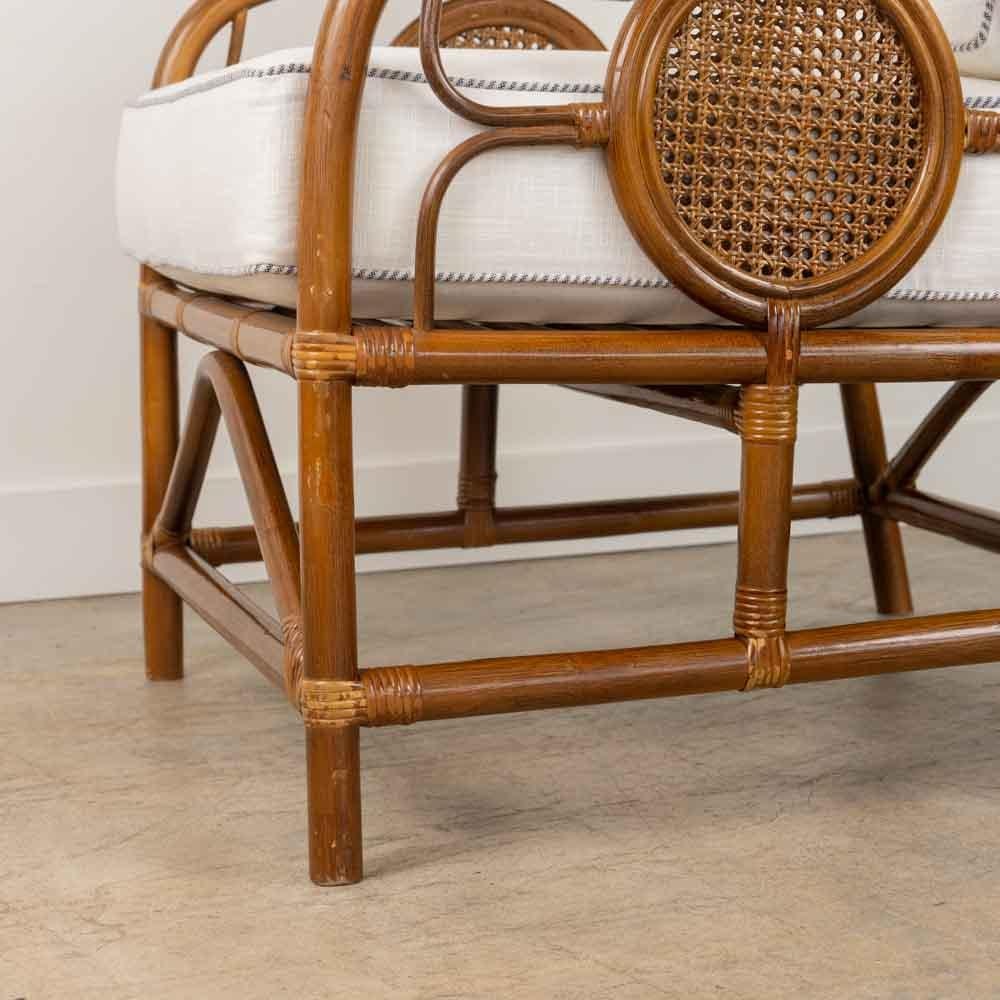 Pair of French Rattan and Cane Chairs 12