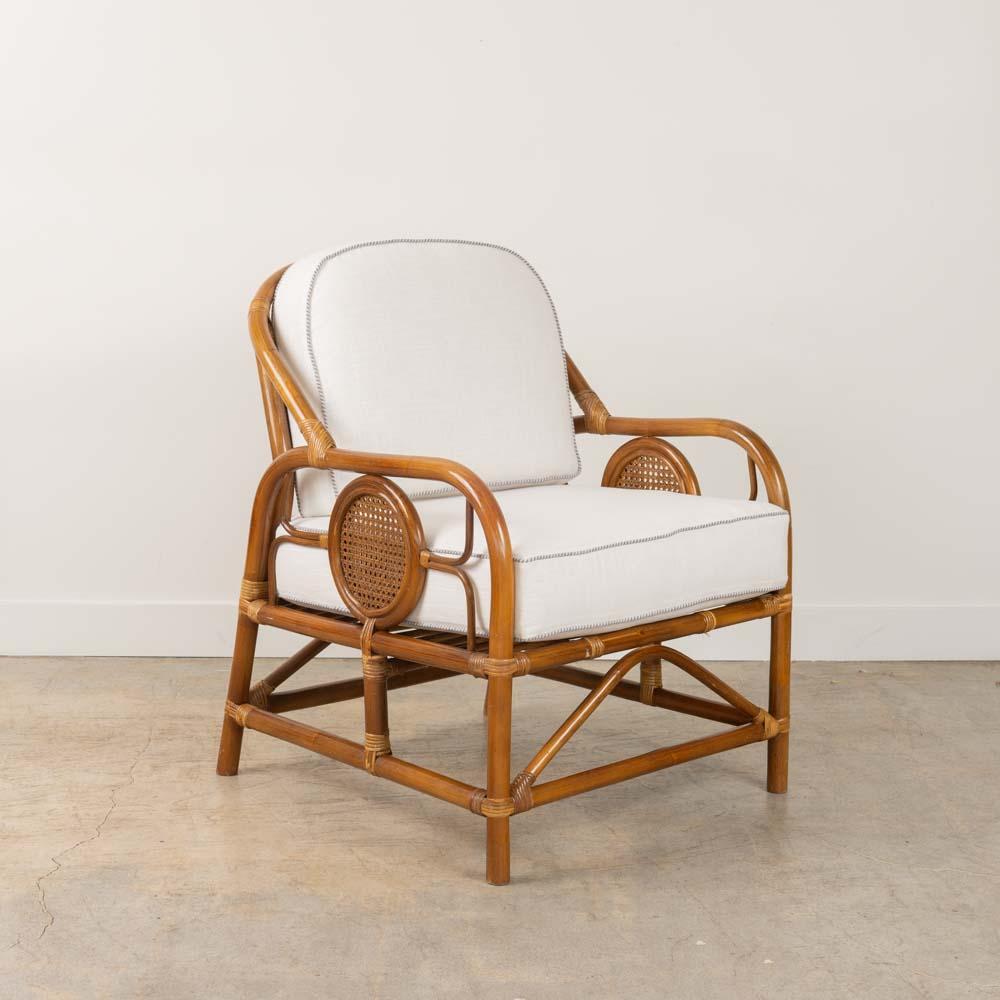 Pair of French Rattan and Cane Chairs 1