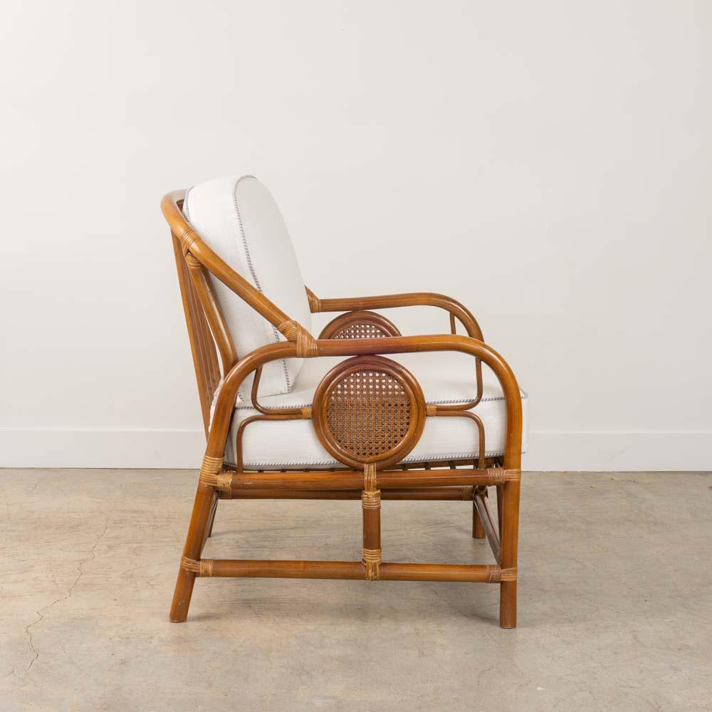 Pair of French Rattan and Cane Chairs 2