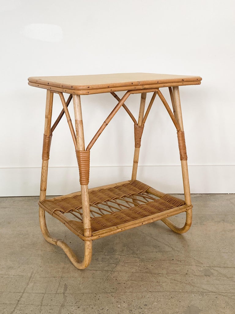Pair of French Rattan Side Tables at 1stDibs ratan side tables