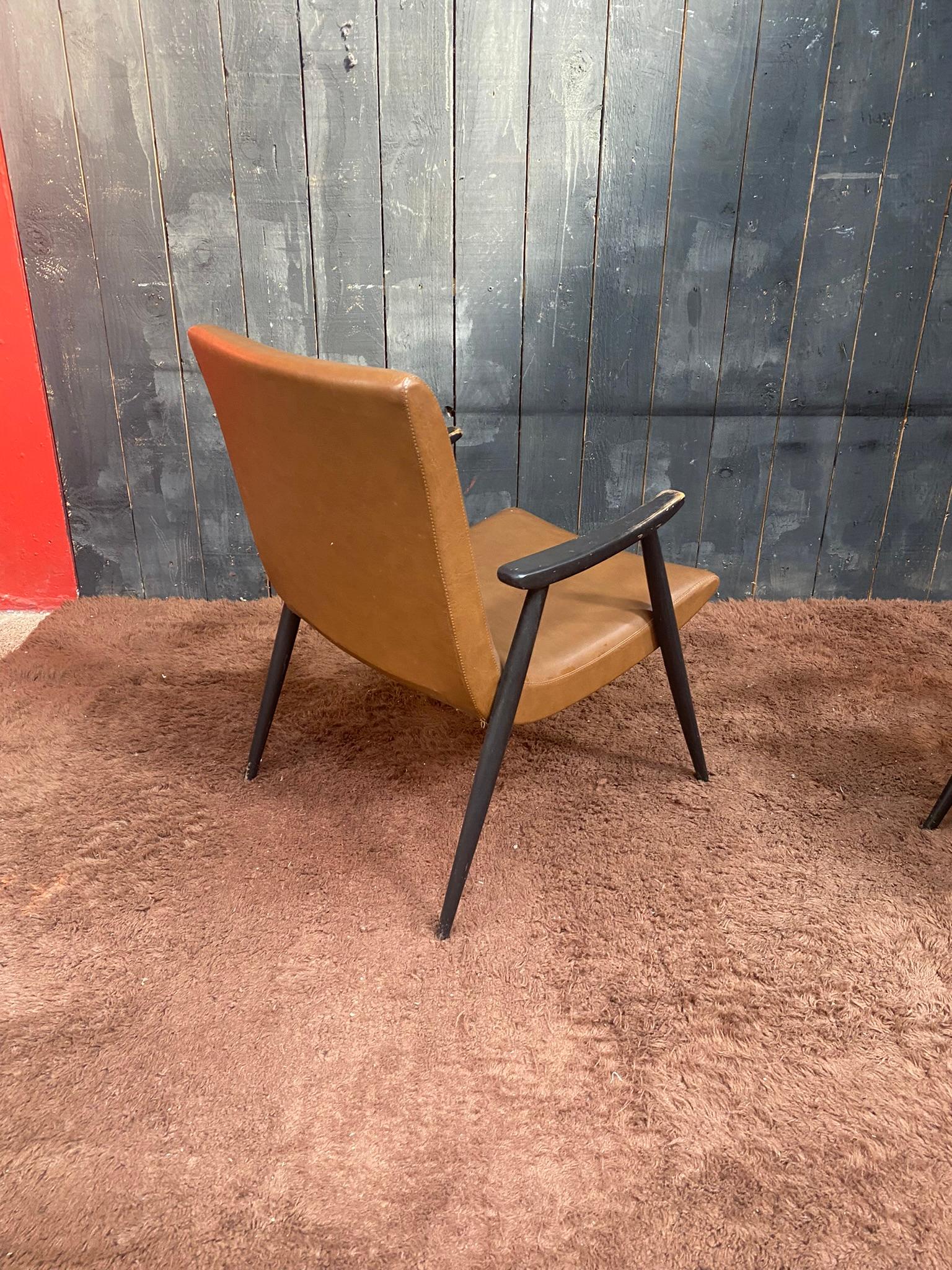 Paire de fauteuils français de la Reconstruction, vers 1960 en vente 2