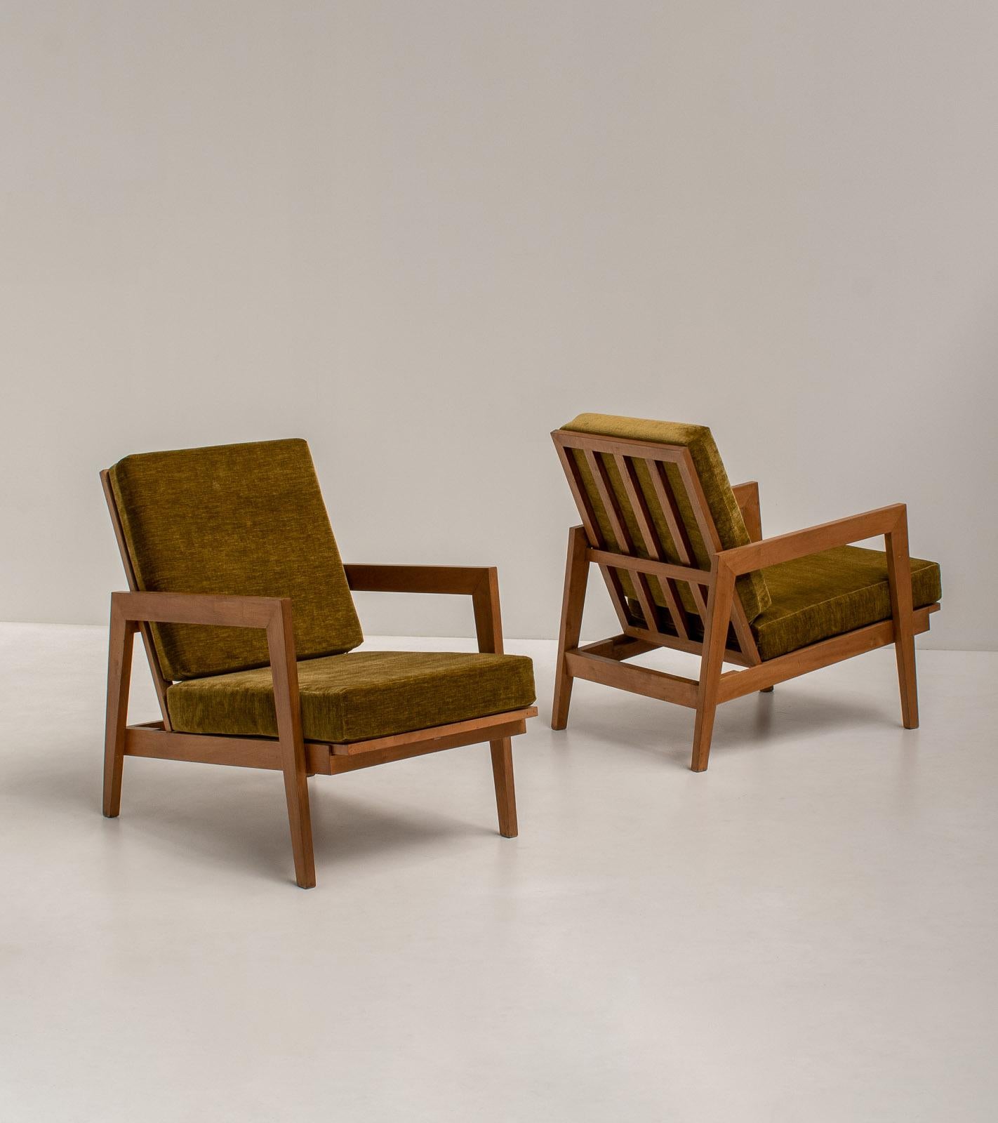 Pair of French Reconstruction Armchairs, France 1960s For Sale 4