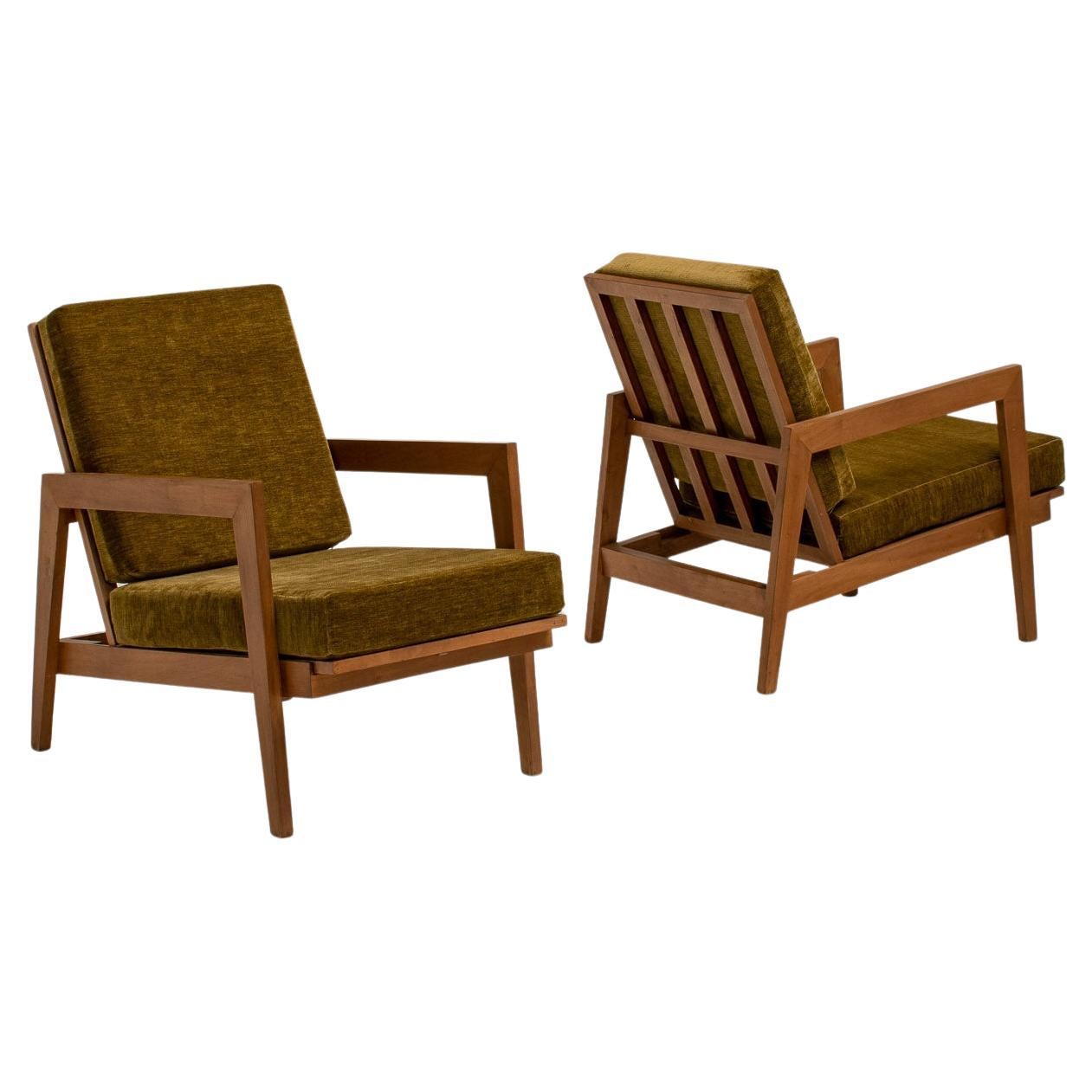 Pair of French Reconstruction Armchairs, France 1960s