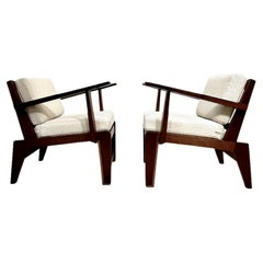 Pair of French Reconstruction Chairs in the Manner of Andre Sornay