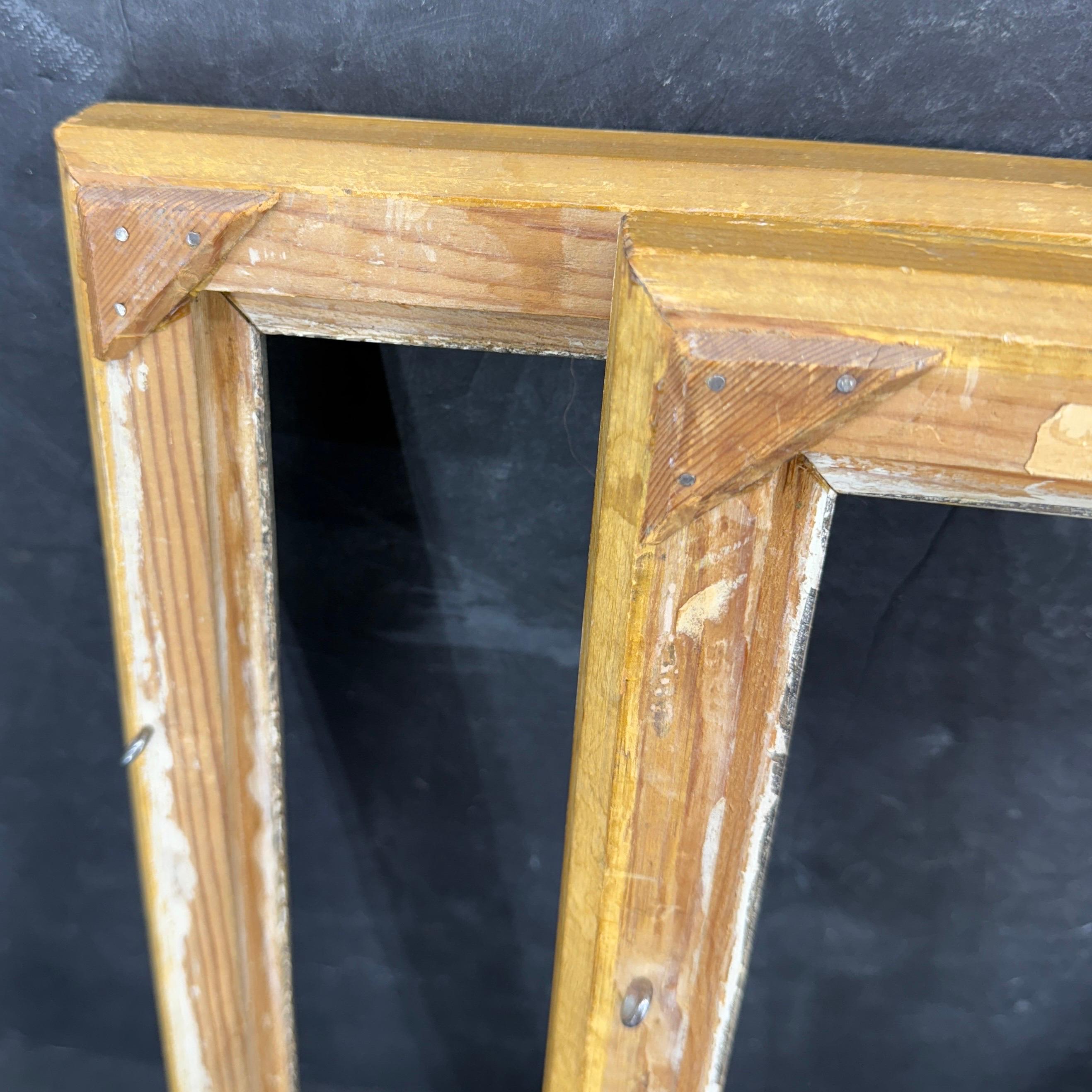 19th Century Pair of French Rectangular Silver Leaf Gilt Wood Art Frames For Sale