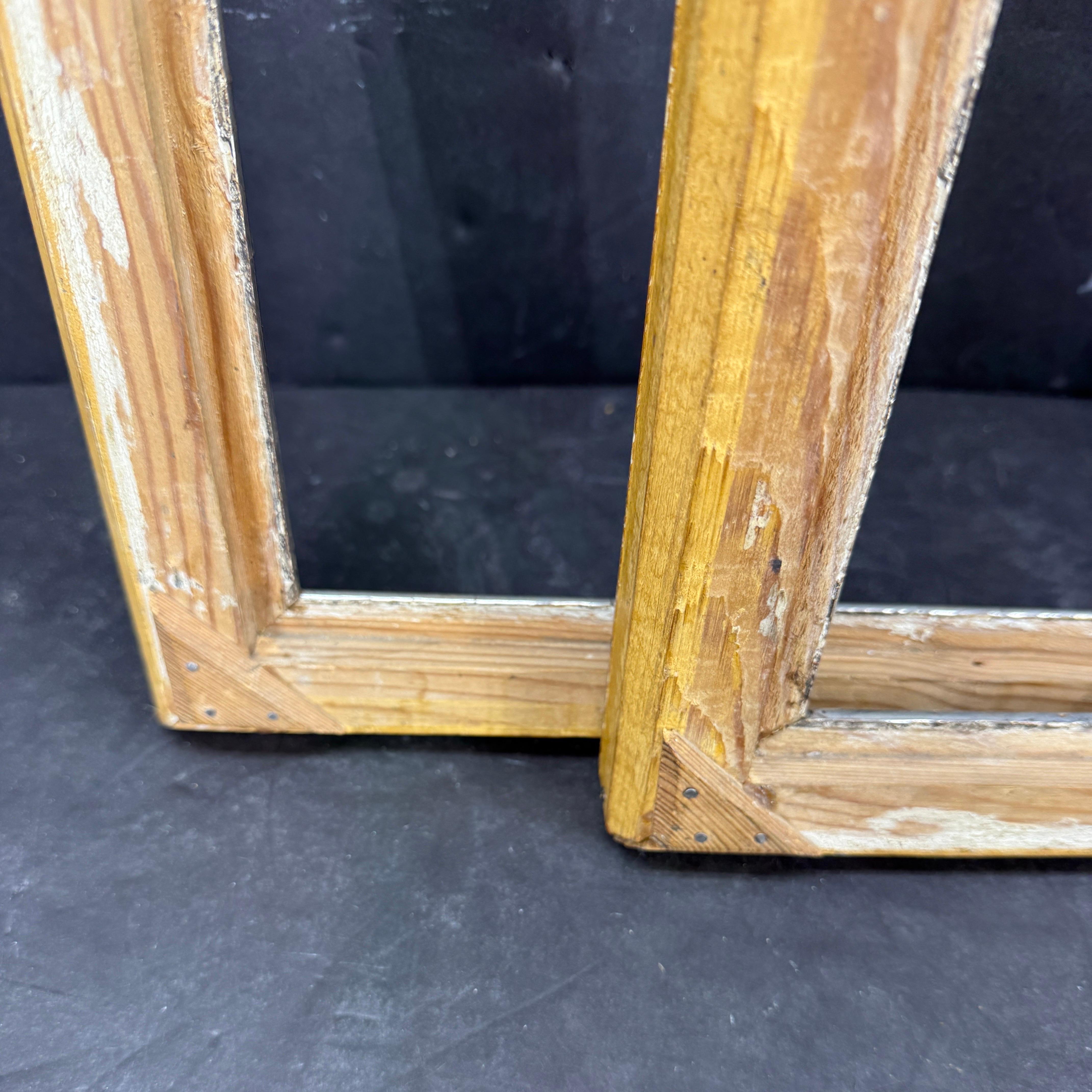Pair of French Rectangular Silver Leaf Gilt Wood Art Frames For Sale 3