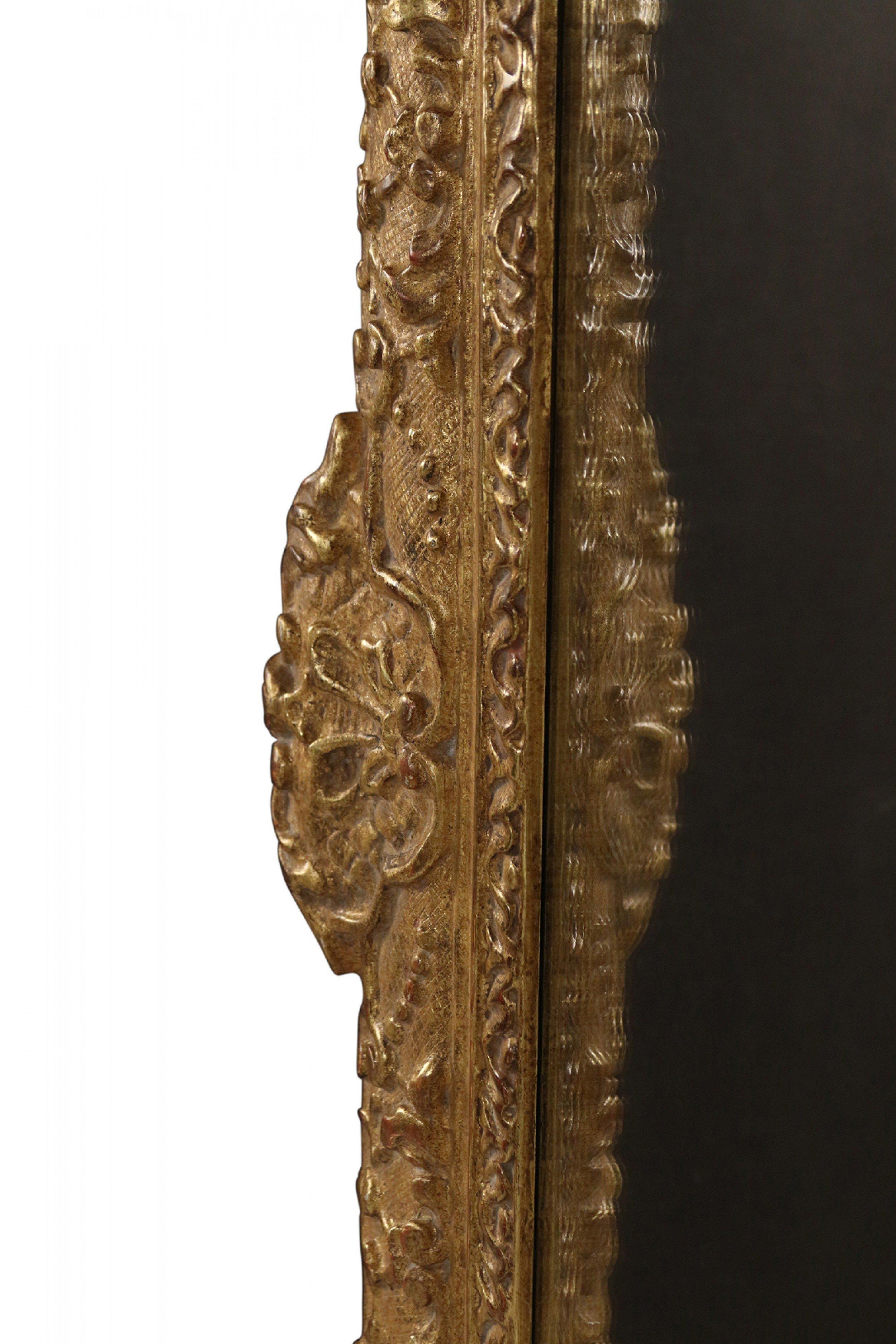 Pair of French Regence Large Carved Giltwood Wall Mirrors For Sale 6
