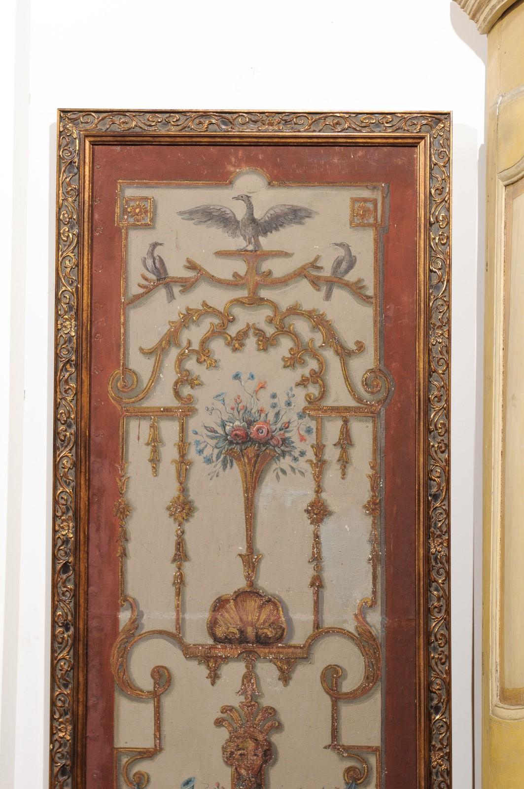 Pair of French Régence Period Early 18th Century Decorative Framed Wall Panels 1
