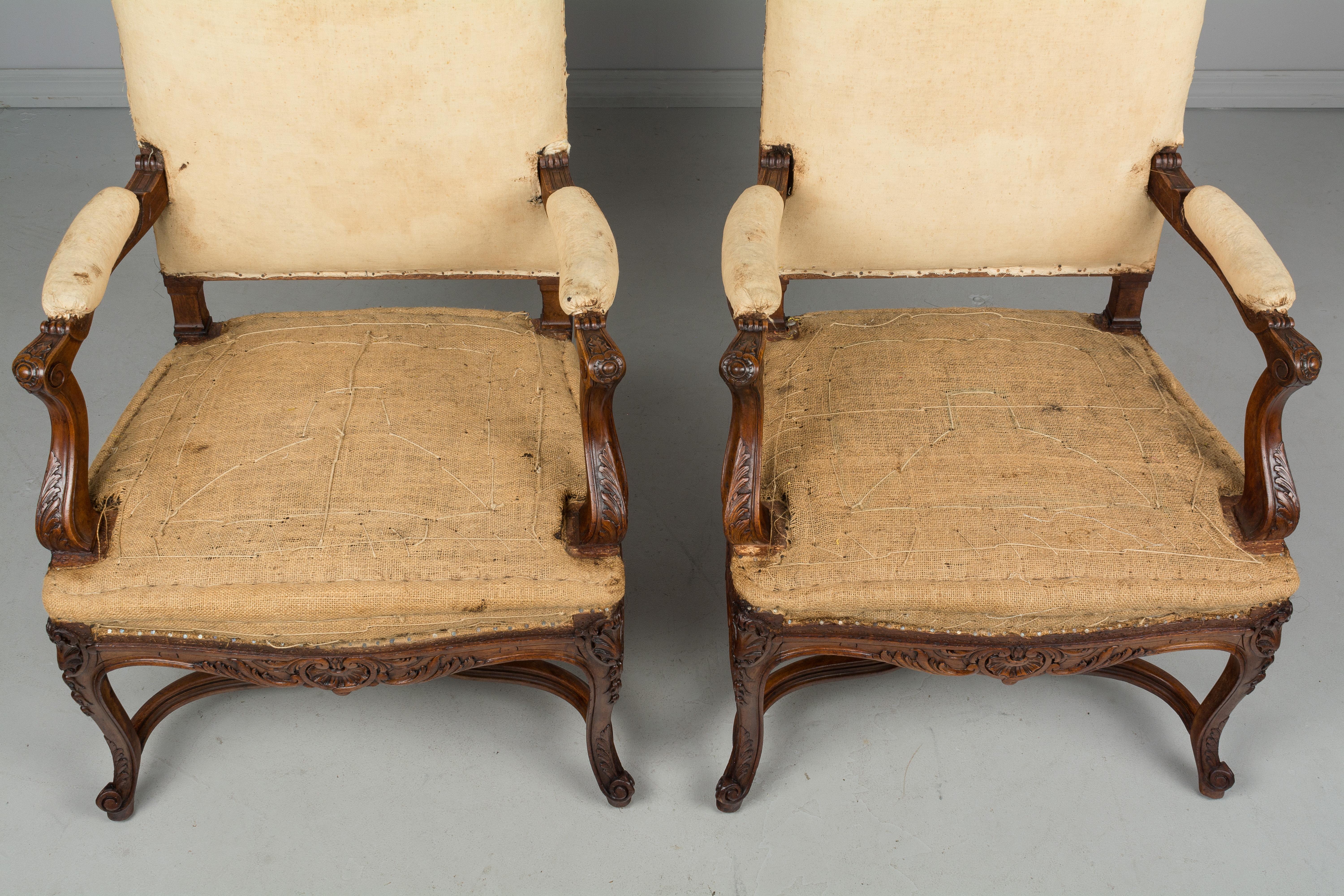 Pair of French Regency Style Fauteuils 2