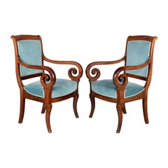 Pair of French Restauration Style Armchairs