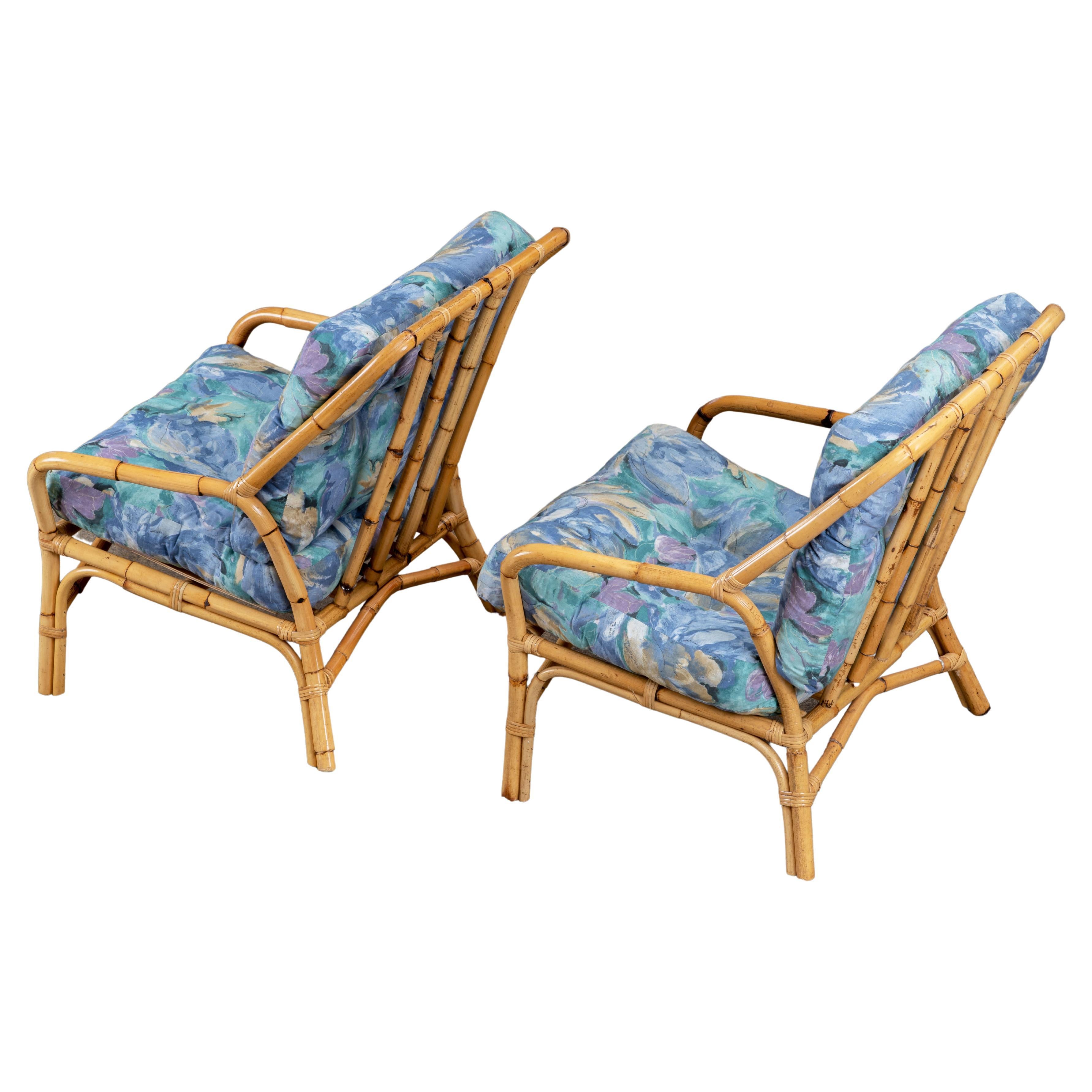Pair of French Riviera Organic Lounge Chairs